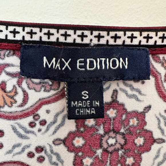 Burgundy Print Dress - Picture 7 of 7